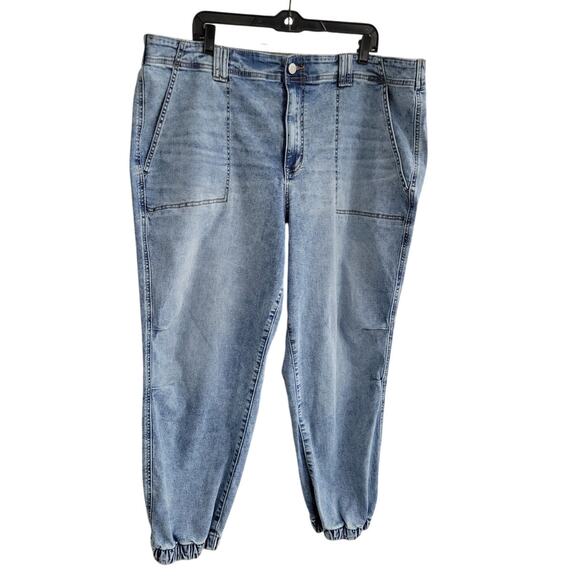 Torrid Mid Rise Jogger Jeans Womens 24R Blue Denim Stretch Casual Plus Size 2024 - Picture 6 of 13